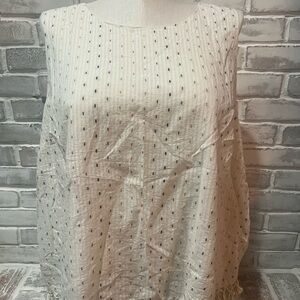 Target Cream and Black Polka Dot Tank Top